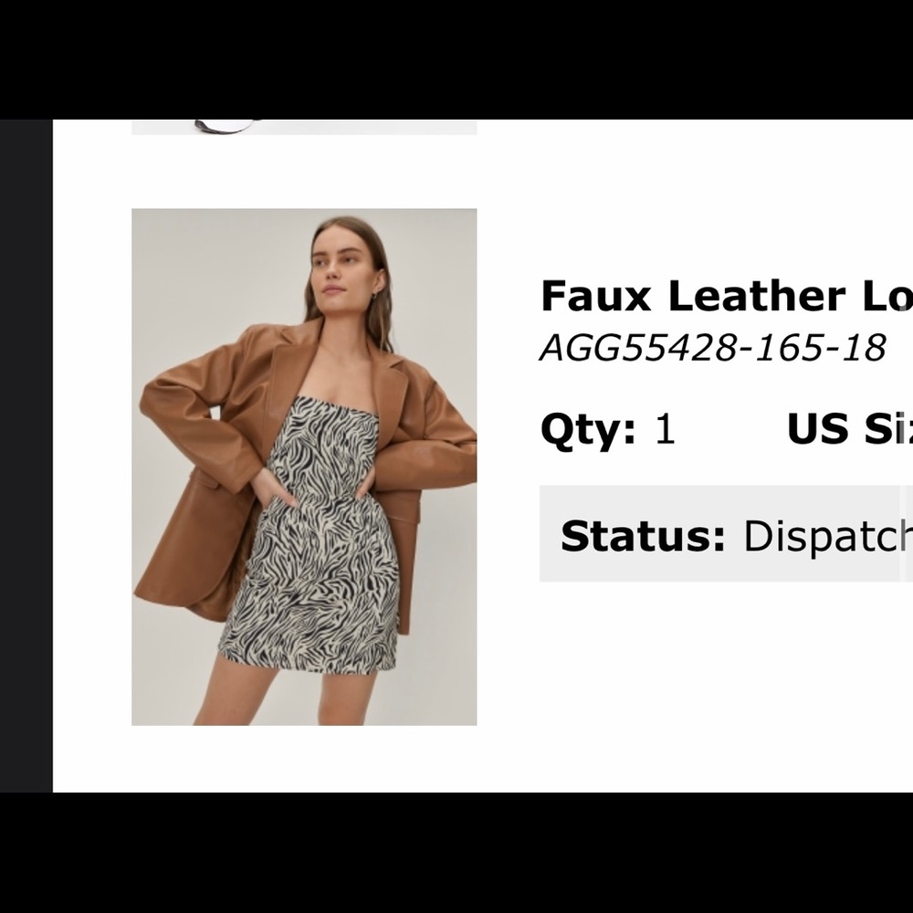 Brown leather jacket
